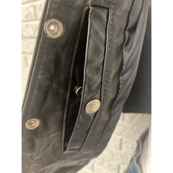 Camel Branded Garments INC Black Leather Vest Size L - Picture 10 of 11